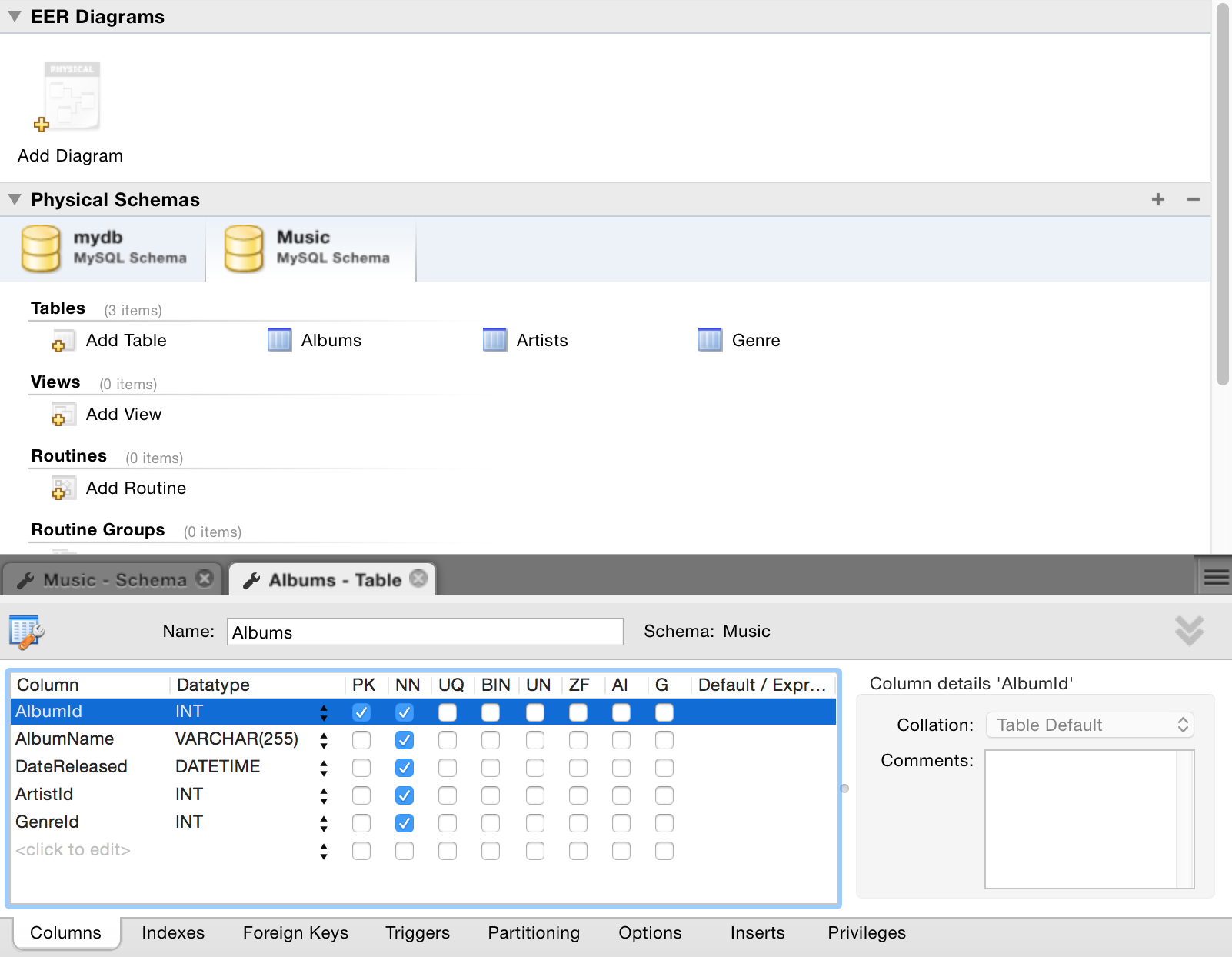 create online database mysql workbench