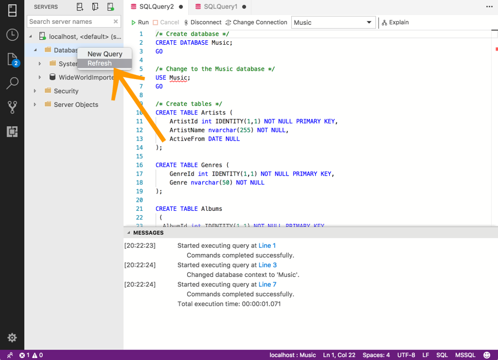 Create A Sql Server Database With Sqlops Riset