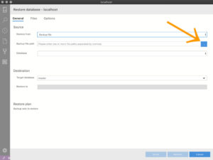 Azure Data Studio with an arrow pointing to the the ellipsis