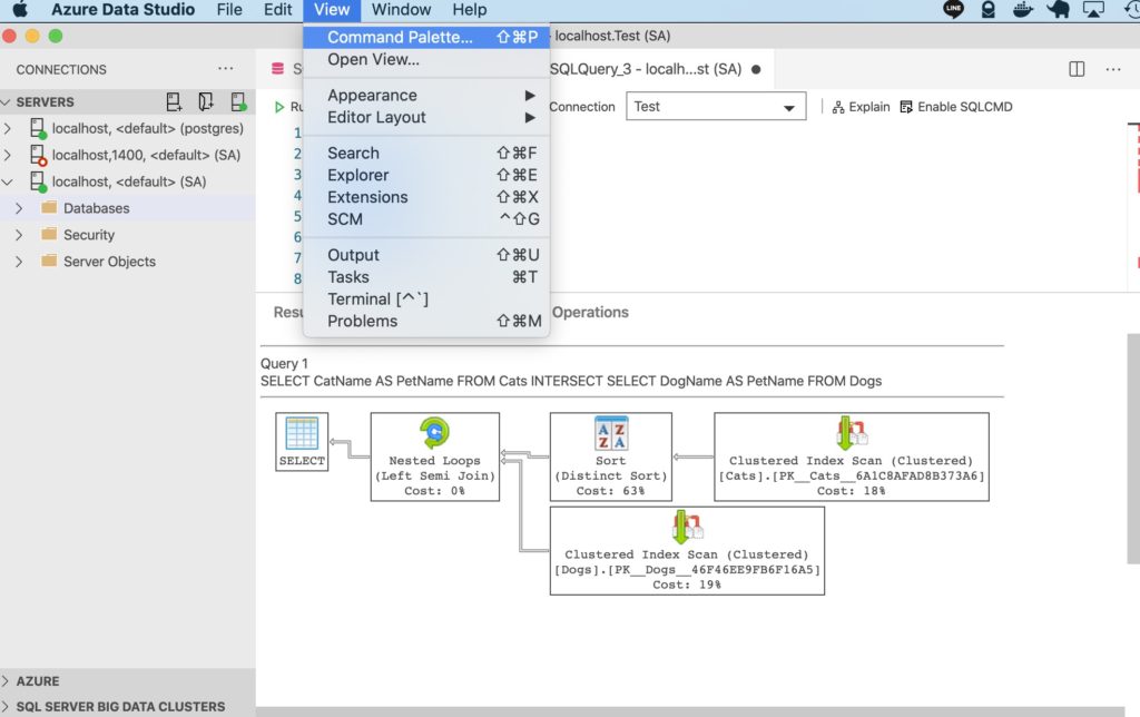 Getting the actual query plan in Azure Data Studio - step 1.