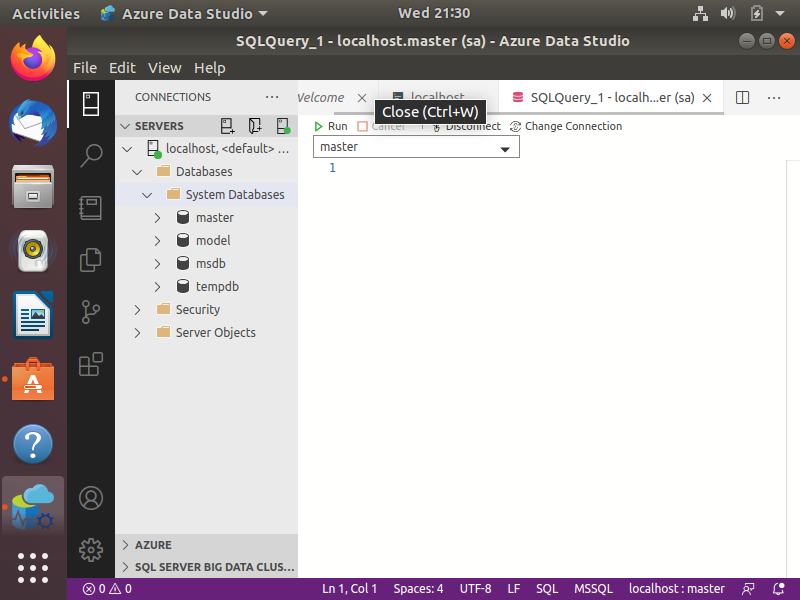 Install Azure Data Studio on Ubuntu 