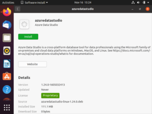 install azure data studio ubuntu 20.04