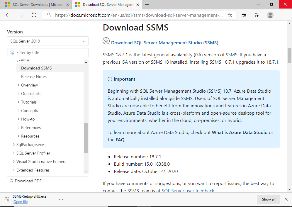 ssms vs azure data studio