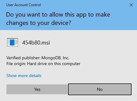 Screenshot of the Windows User Account Control warning.
