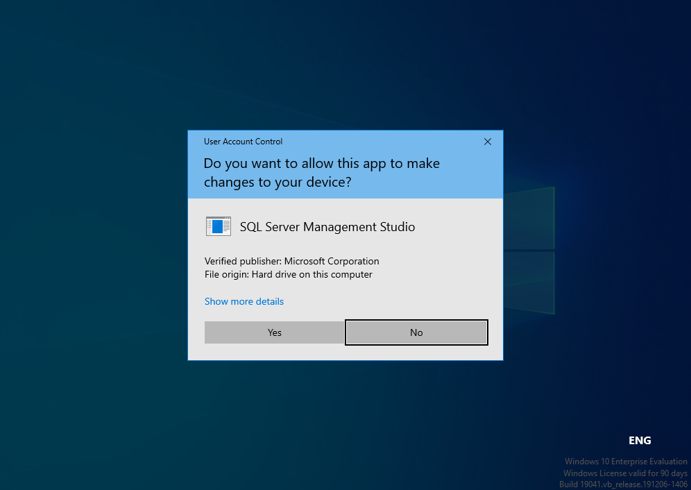 Screenshot of the security dialog box.