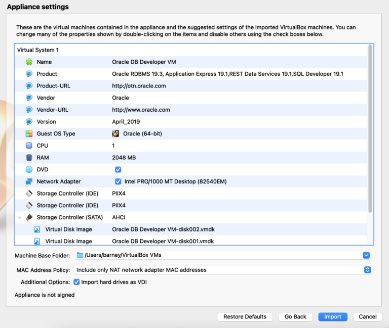 oracle client download for mac