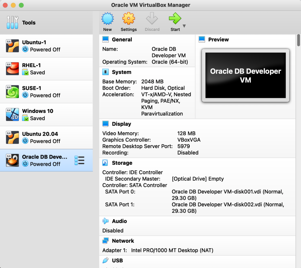 virtual oracle database for mac