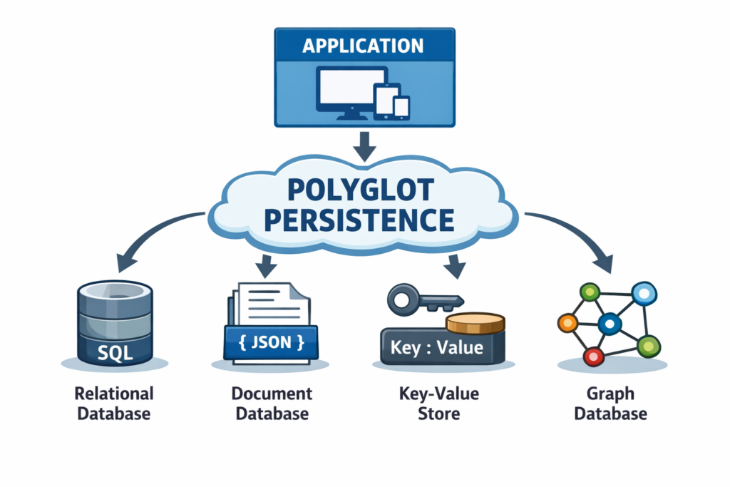 Conceptual diagram of polyglot persistence